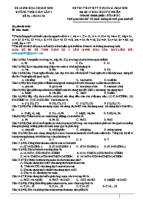 Đề thi thử THPT quốc gia năm 2020 môn Hóa học - Đề 76